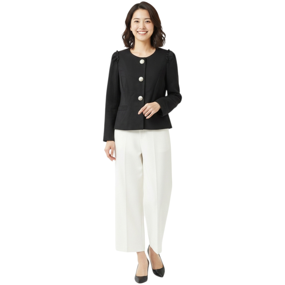 Kate Spade Womens Blazer Size 6 Black Quiet Luxury Chic Crystal Button Jacket - Picture 2 of 11